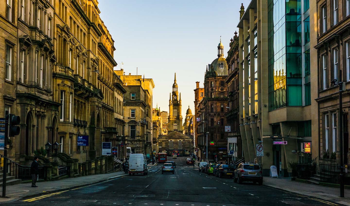 WEST GEORGE STREET
Looking towards the Tron Church and Nelson Mandela Place