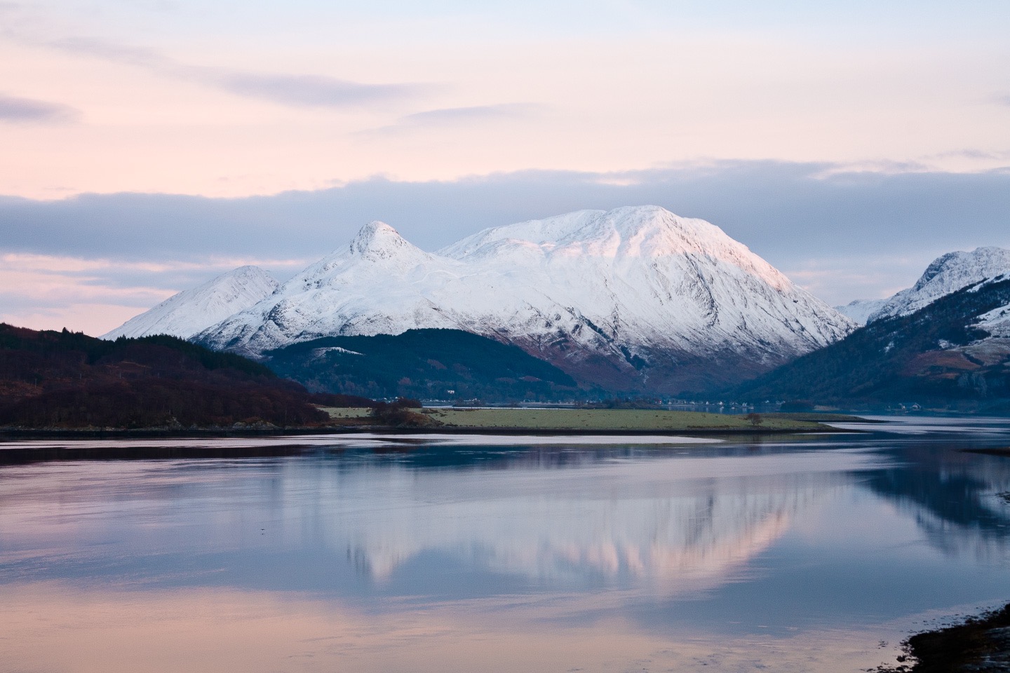 Winter Sunset on Loch Leven