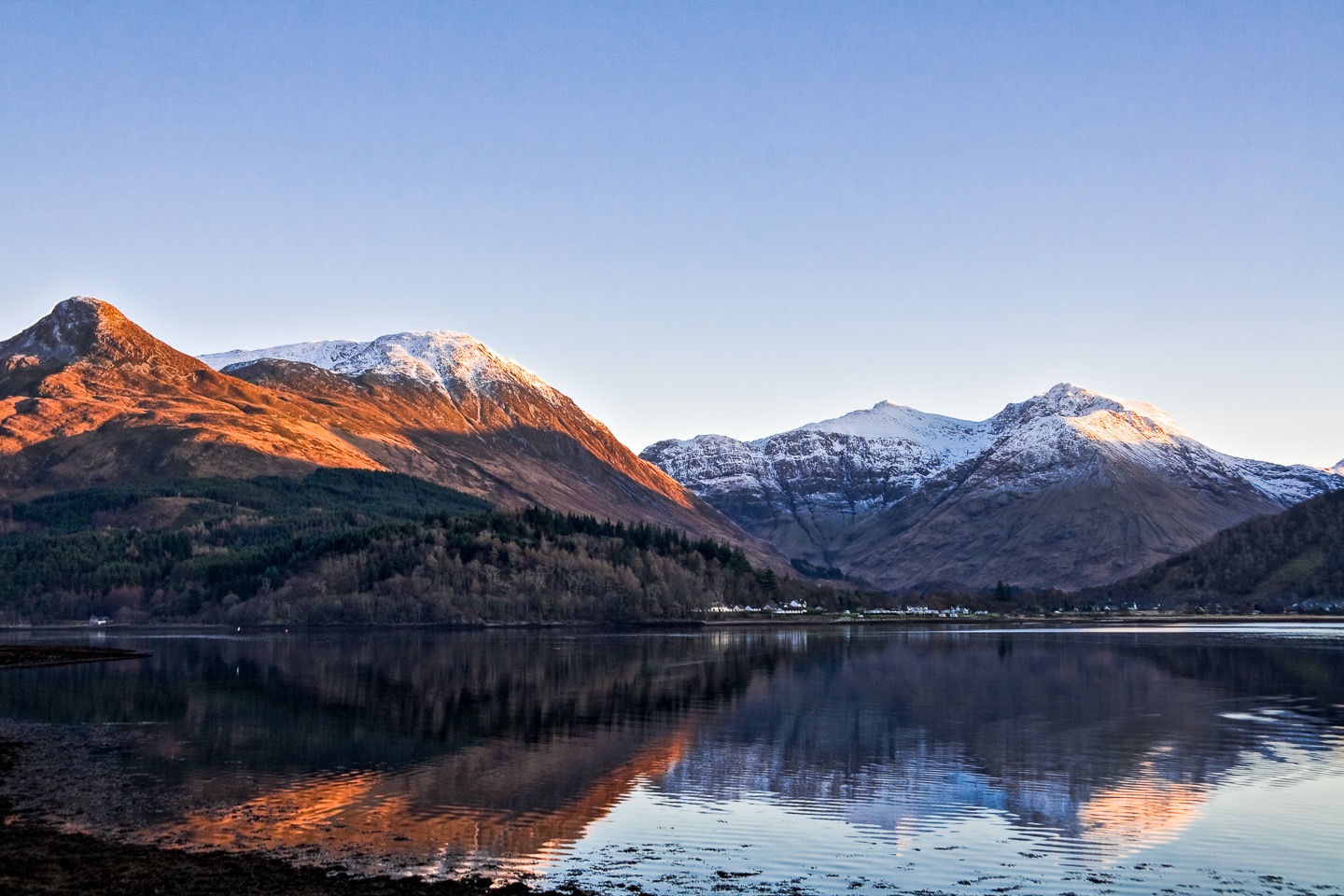 Winter Sunlight at Loch Leven and Glencoe